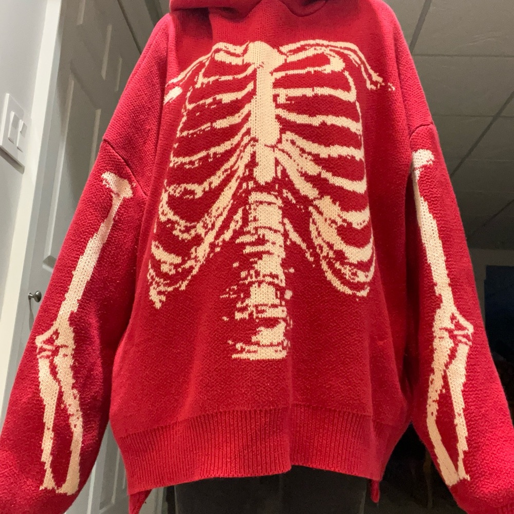 TEAMSESH limited drop skeleton knitted hoodie
